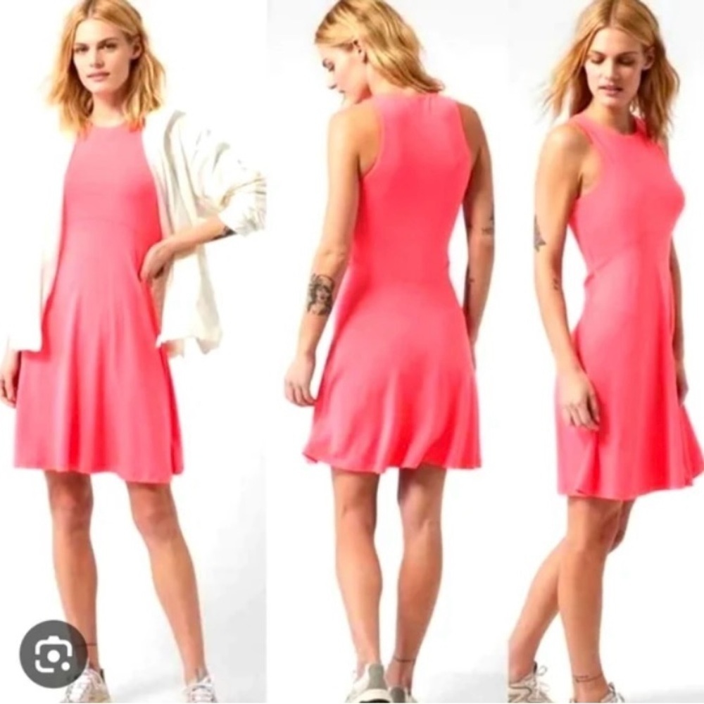 NWT..Athleta Pink Halter A-Line Mini Dress